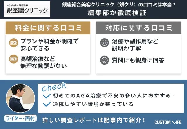銀クリの口コミ・評判