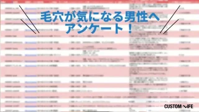 メンズにアンケート
