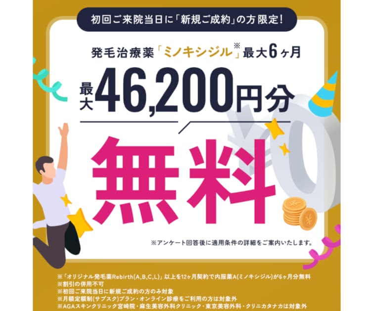 AGAヘアクリニックのクーポン