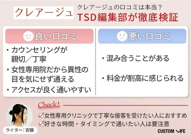 クレアージュが人気の理由・特徴