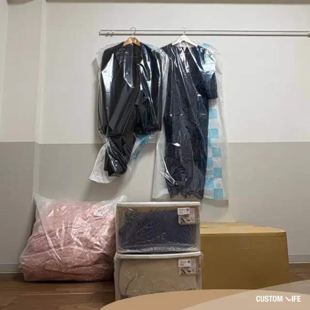 自宅に到着した荷物の画像