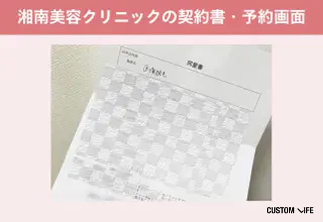 湘南美容クリニック予約確認シート