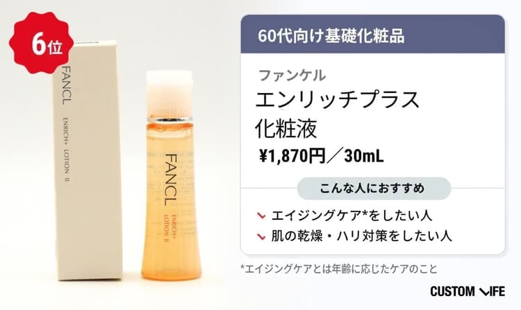 ファンケルエンリッチプラス化粧液がおすすめな人の解説画像