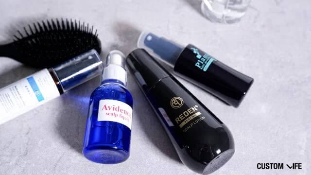 リデンシル配合の育毛剤が並ぶ
