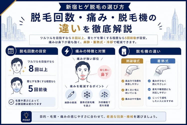 ヒゲ脱毛,新宿,選び方
