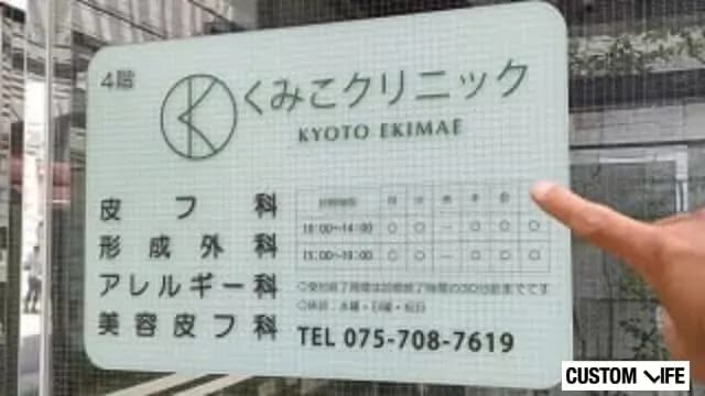 くみこクリニック京都駅前院の看板